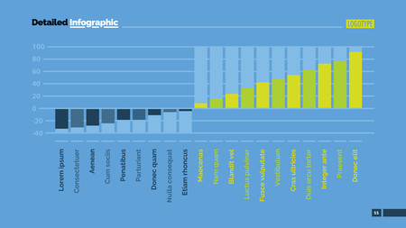 Bar chart slide template. Business data. Graph, diagram, design. Creative concept for infographic, templates, presentation, report. Can be used for topics like analysis, statistics, finance.のイラスト素材
