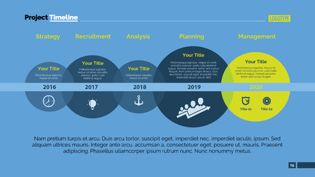 Process chart slide template. Business data. Graph, diagram, design. Creative concept for infographic, templates, presentation, report. Can be used for topics like planning, management, production.のイラスト素材