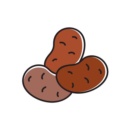 Illustration of potatoes. Food, vegetable, cooking. Food concept. Can be used for topics like food, vegetables, cookingのイラスト素材