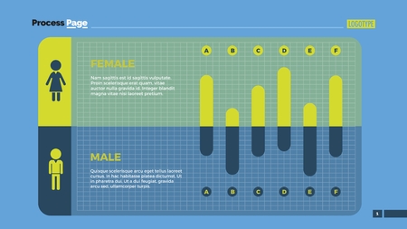 Bar chart slide template. Business data. Graph, diagram, design. Creative concept for infographic, templates, presentation, report. Can be used for topics like analysis, statistics, planning.のイラスト素材