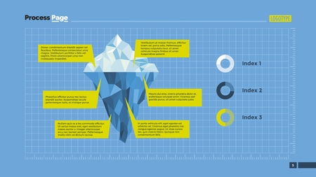 Iceberg infographic diagram. Element of presentation, brochure, diagram. Concept for reports, infographics, business templates. Can be used for topics like business strategy, planning, financeのイラスト素材