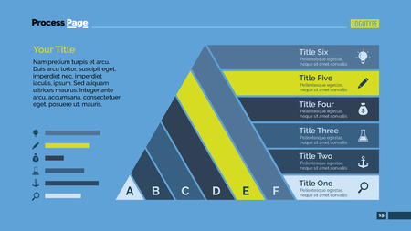 Process chart slide template. Business data. Graph, diagram, design. Creative concept for infographic, templates, presentation, marketing. Can be used for topics like management, production, teamwork.のイラスト素材
