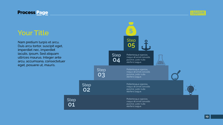 Process chart slide template. Business data. Graph, diagram, design. Creative concept for infographic, templates, presentation, marketing. Can be used for topics like management, production, teamwork.のイラスト素材