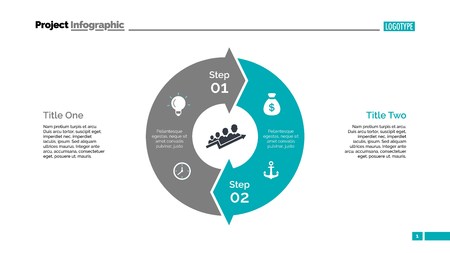 Circle Arrow Diagram Slide Templateのイラスト素材