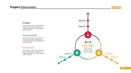 Process Infographic Diagram Slide Templateのイラスト素材
