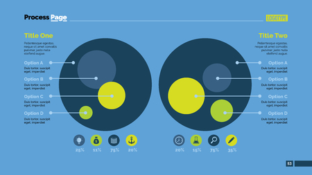 Four Option Strategy Vision Slide Templateのイラスト素材