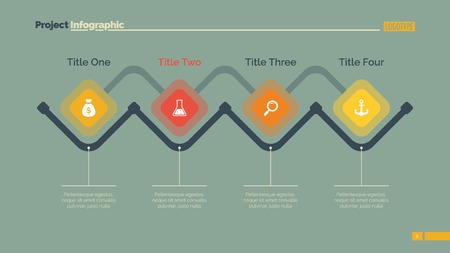 Four Elements Diagram Slide Templateのイラスト素材