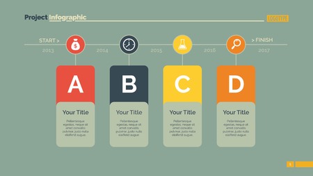 Four Elements Timeline Slide Templateのイラスト素材