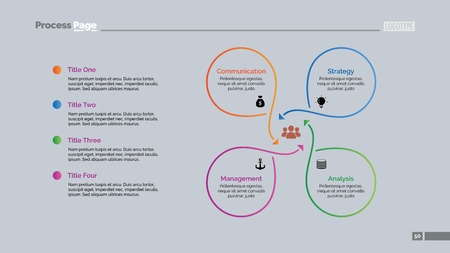 Four Outlined Ideas Slide Templateのイラスト素材