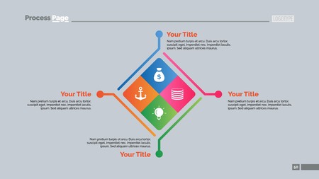 Four Square Elements Slide Templateのイラスト素材