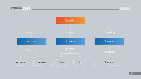 Organization chart slide templateのイラスト素材