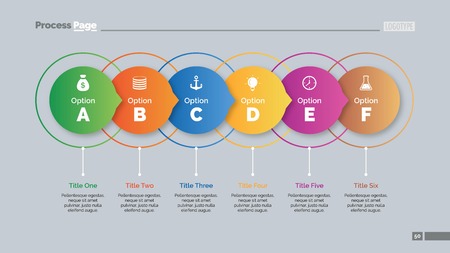 Six Ideas Slide Templateのイラスト素材