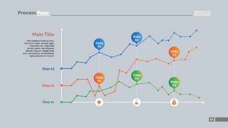 Three Point Charts Slide Templateのイラスト素材