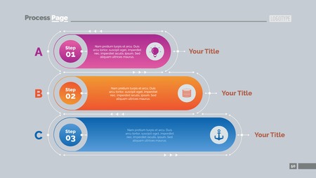 Three Points List Slide Templateのイラスト素材