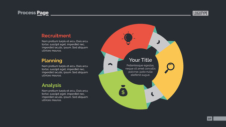 Cycle Three Elements Slide Templateのイラスト素材