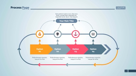 Four Options Cycle Slide Templateのイラスト素材