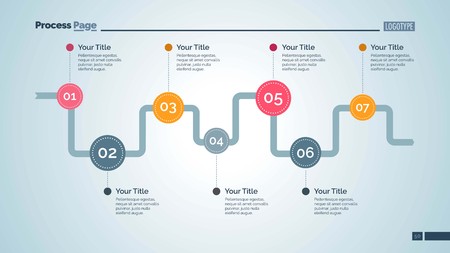 Seven Steps Diagram Slide Templateのイラスト素材