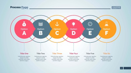 Six Ideas Slide Templateのイラスト素材