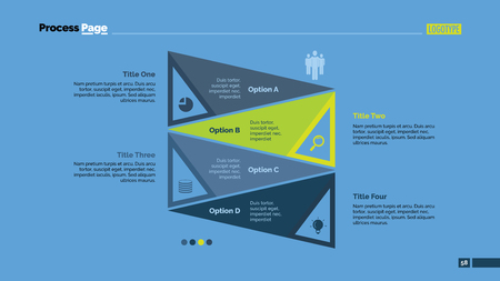 Four Triangles Strategy Slide Templateのイラスト素材