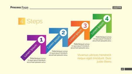 Four step process chart slideのイラスト素材
