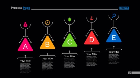 Five Triangles Diagram Slide Templateのイラスト素材