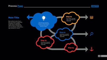 Four Steps Scheme Slide Templateのイラスト素材