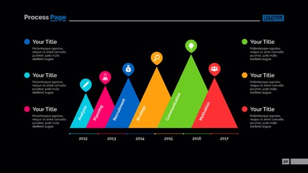 Triangles Timeline Slide Templateのイラスト素材