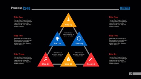 Triangular diagram slide template