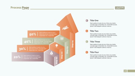 Ilustración de Arrow Stairs Slide Template - Imagen libre de derechos