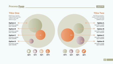 Four Option Strategy Vision Slide Templateのイラスト素材