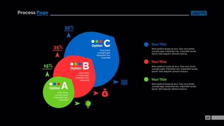 Three Points Comparison Slide Templateのイラスト素材