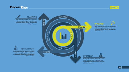 Four Steps Circles Slide Templateのイラスト素材