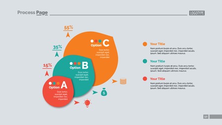 Three Points Comparison Slide Templateのイラスト素材
