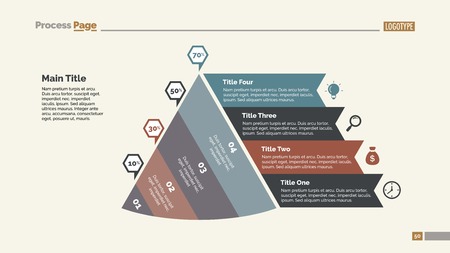 Four Points Comparison Slide Templateのイラスト素材