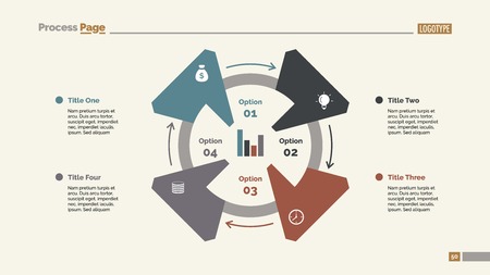 Four Options Cycle Slide Template