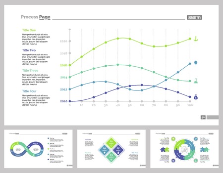 Four Analytics Slide Templates Setのイラスト素材