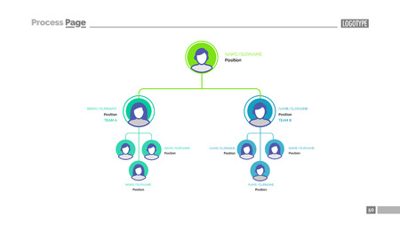 Business hierarchy slide templateのイラスト素材