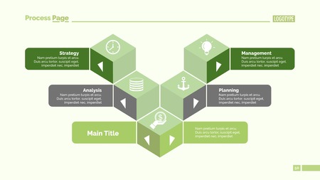 Five Cubes Slide Templateのイラスト素材