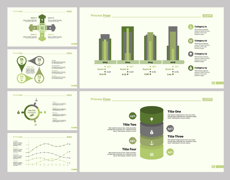 Six Strategy Slide Template Setのイラスト素材