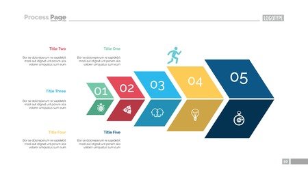 Five Steps Development Slide Templateのイラスト素材