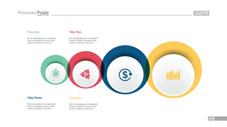 Four Circles Plan Slide Templateのイラスト素材