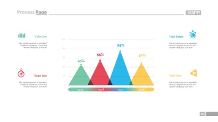 Four Triangular Bars Slide Templateのイラスト素材