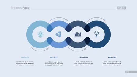 Cycle Diagram with Four Elementsのイラスト素材
