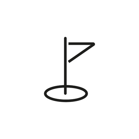 Golf hole line iconのイラスト素材