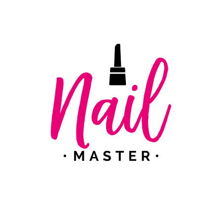 Nail Master Lettering with Polishのイラスト素材