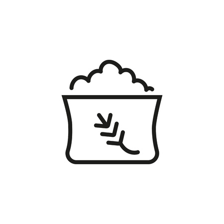 Bag of grain line icon illustration. Isolated on white background.のイラスト素材