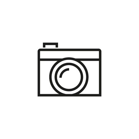 Photo camera line icon illustration. Isolated on white background.のイラスト素材