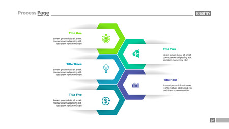 Five Options Plan Slide Templateのイラスト素材