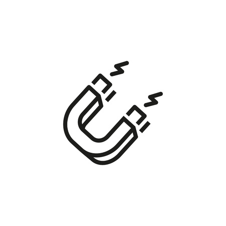 Icon of magnet. Power, metaphor, attraction. Magnetism concept. Can be used for topics like power, equipment, psychology.のイラスト素材