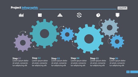 Six step process chart designのイラスト素材
